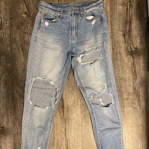 AE Light Wash Mom Jeans